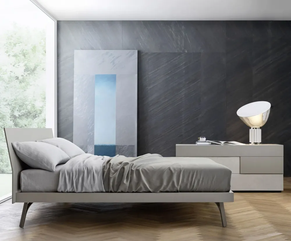 Best Letto in laccato con gambe Folio graphic a prezzo ribassato Letti