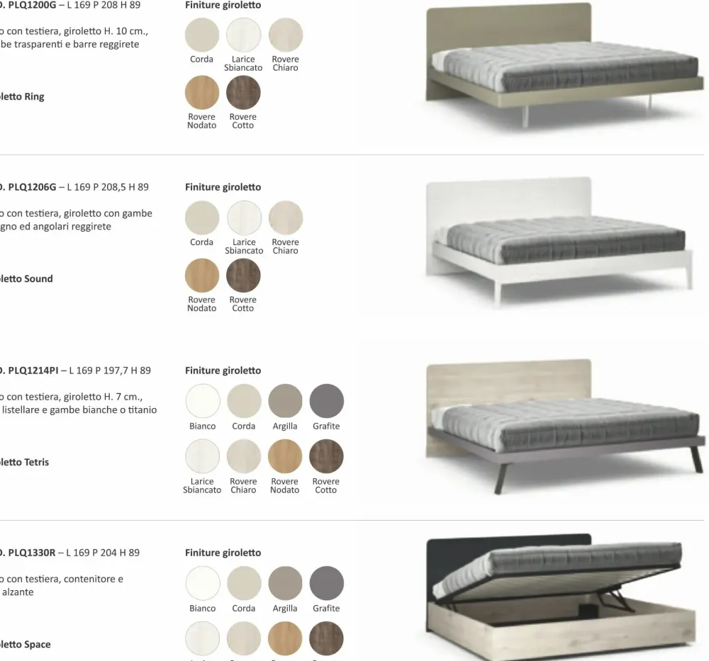 Sale Letto in legno con gambe Quadro matrimoniale a prezzo scontato Letti