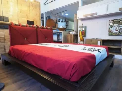 Letto in legno con giroletto Letto zedn japan legno ebambu con cuscinoni red  Nuovi mondi cucine a prezzo scontato^Collezione esclusiva New