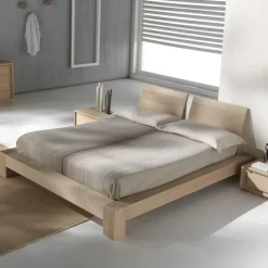 Md work Letto in legno con giroletto Letto in pieno rovere spazzolato  a prezzo ribassato- Letti