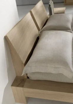 Md work Letto in legno con giroletto Letto in pieno rovere spazzolato  a prezzo ribassato- Letti