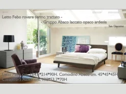 Sangiacomo Letto in legno con giroletto Febo a prezzo ribassato- Letti