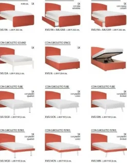 ZG Mobili Letto in legno con pediera Vela  a prezzo ribassato- Letti