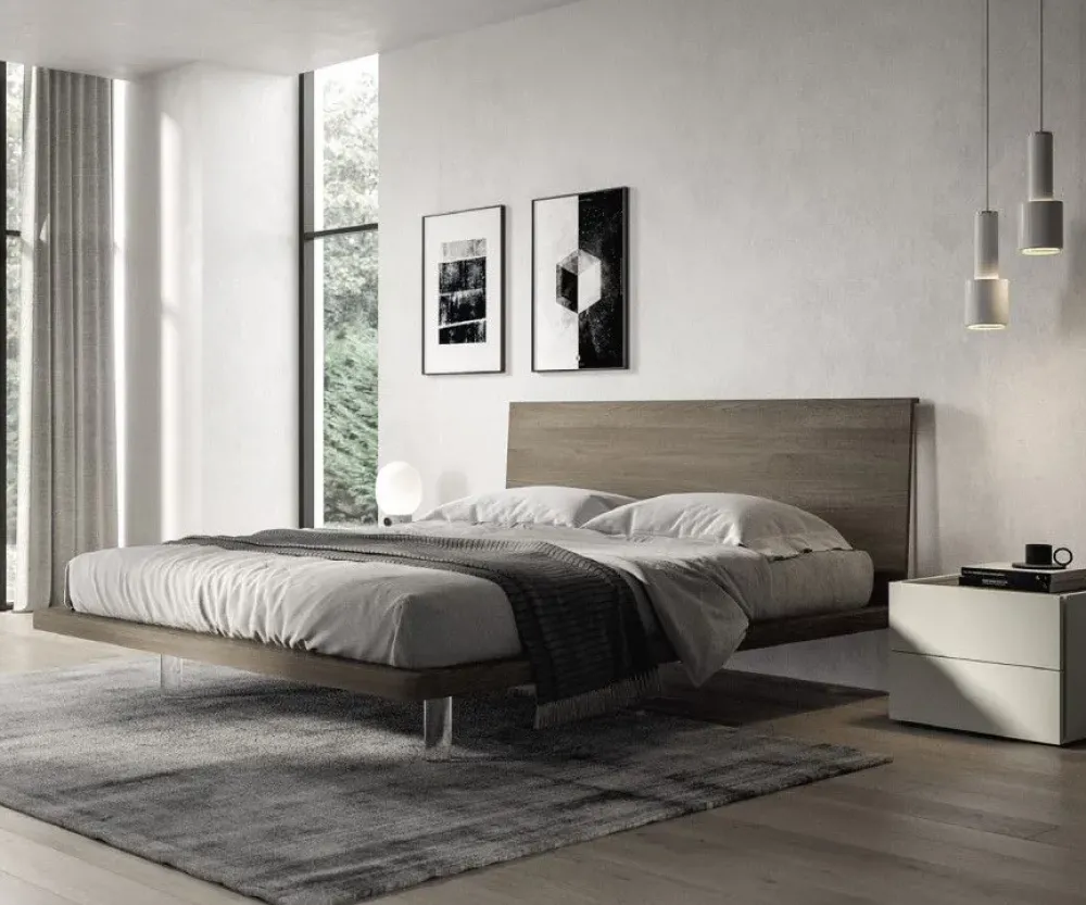 Outlet Letto in legno con piedini Zeo a prezzo scontato Letti