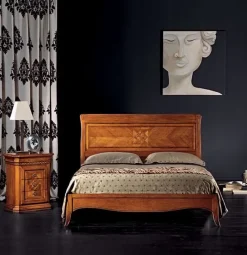 Letto in legno con piedini Modello i solisti  a prezzo ribassato^Mobilificio Bellutti