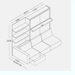 Letto in legno modello Swing di scontato 30%^Clei Clearance