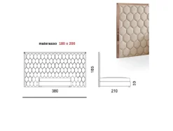 Md work Letto king size Letto luxury con testata maxi   con uno sconto IMPERDIBILE- Letti