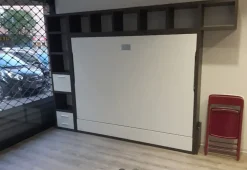 LETTO Letto a scomparsa a roma  orizzontale rovere brown a PREZZI OUTLET^Artigianale Clearance