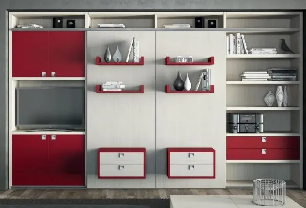 New LETTO Letto a scomparsa matrimoniale ante scorrevoli soggiorno in OFFERTA OUTLET - 22% Letti