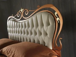 Hot Letto Letto in ferro color rame e pelle luxury   SCONTATO a PREZZI OUTLET Letti