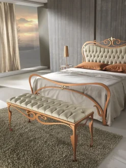 Hot Letto Letto in ferro color rame e pelle luxury SCONTATO a PREZZI OUTLET Letti