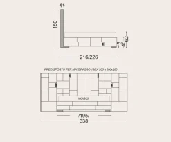 Md work Letto Letto maxi velluto acciaio  di scontato del 31%- Letti