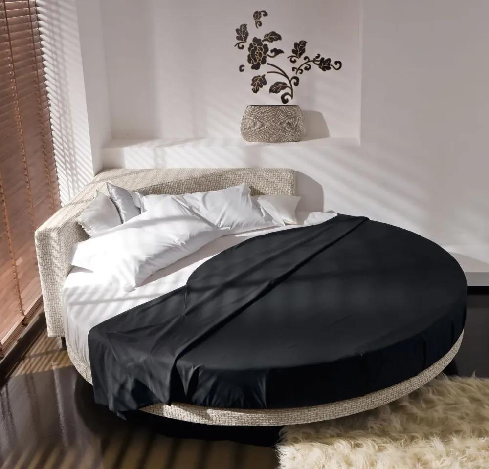 Md work Letto Letto rotondo completo di materasso e lenzuola SCONTATO a PREZZI OUTLET- Letti