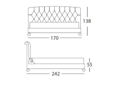 Letto Luxury fogia laccato venziano 700 SCONTATO a PREZZI OUTLET^Md work New