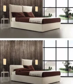 Outlet Letto matrimoniale con contenitore Branco a prezzo ribassato Letti