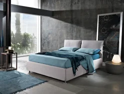 Outlet Letto matrimoniale con contenitore Viola a prezzo scontato Letti