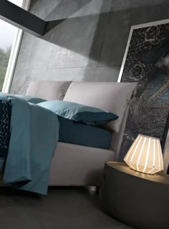 Outlet Letto matrimoniale con contenitore Viola a prezzo scontato Letti