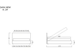 New Letto matrimoniale con contenitore Gaya plane a prezzo scontato Letti
