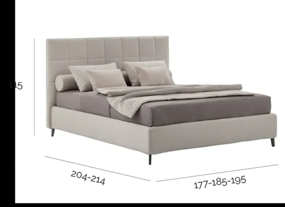 V&nice Letto matrimoniale con contenitore Victor trapuntato a prezzo ribassato- Letti