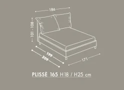 New Letto matrimoniale con contenitore Plissè a prezzo scontato Letti