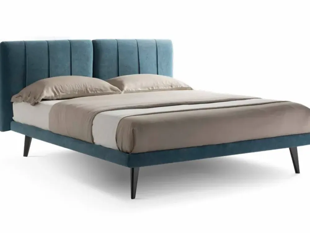 Outlet Letto matrimoniale con gambe Camilla rete struttura Stilfar a prezzo scontato Letti