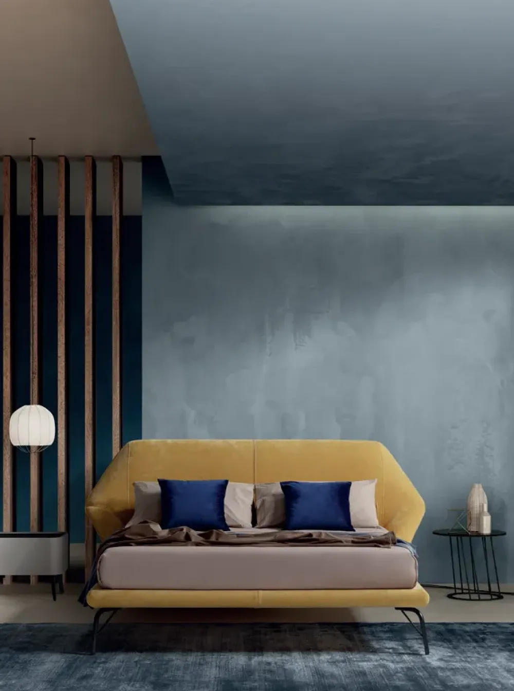 Letto matrimoniale con gambe Origami a prezzo ribassato^Novaluna Clearance