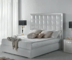 Letto matrimoniale con giroletto Letto matrimoniale in vera pelle luxury made in italy alta qualita' a prezzo scontato^Md work Outlet