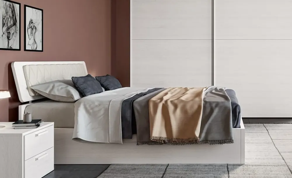 New Letto matrimoniale con giroletto Vela a prezzo ribassato Letti