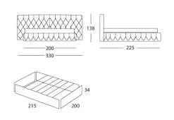 Best Letto matrimoniale con giroletto Luxury maxy capitonne artigianale   a prezzo scontato Letti