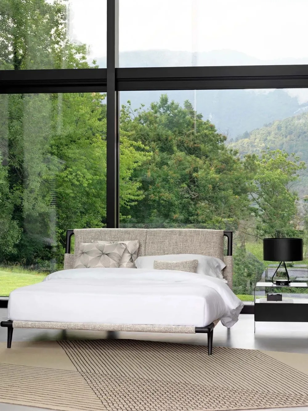 Flou Letto matrimoniale con piedini Gaudì a prezzo riservato- Letti