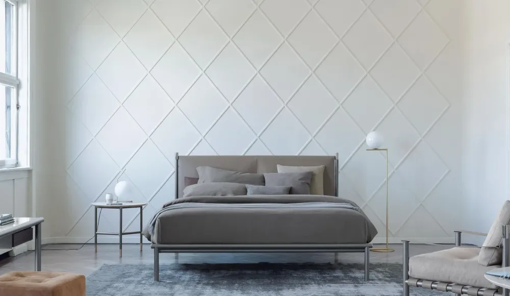 Flou Letto matrimoniale con piedini Iko a prezzo riservato- Letti