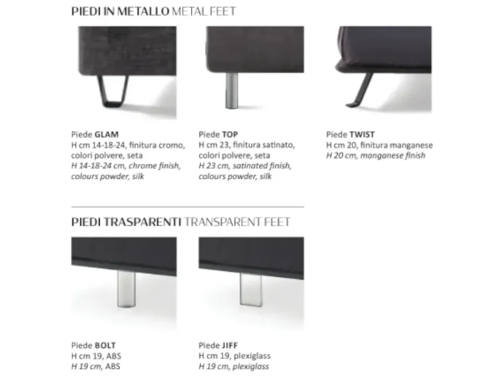 Letto matrimoniale con piedini Just * a prezzo ribassato Letti