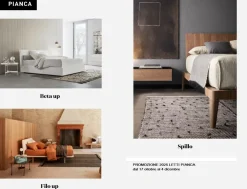 Letto matrimoniale con piedini Promoletti a prezzo ribassato^Pianca Clearance