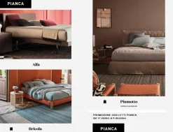 Letto matrimoniale con piedini Promoletti a prezzo ribassato^Pianca Clearance