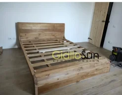 Letto matrimoniale design Letto wave legno teak a prezzo ribassato^Outlet Etnico Hot