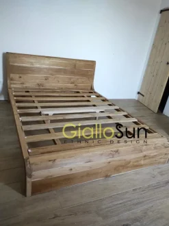 Letto matrimoniale design Letto wave legno teak a prezzo ribassato^Outlet Etnico Hot