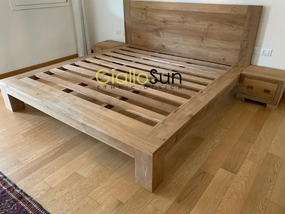 Outlet Etnico Letto matrimoniale design Letto etnico teak a prezzo scontato- Letti