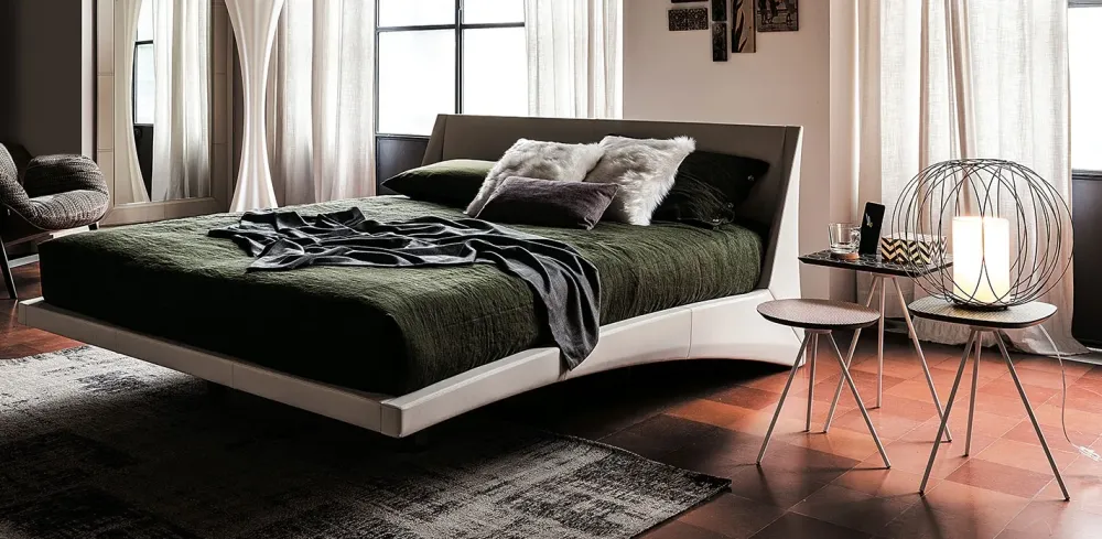 Cattelan Italia Letto matrimoniale Dylan in pelle. Prezzo speciale!- Letti