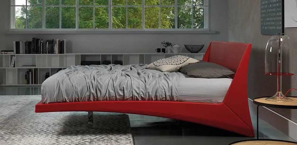 Cattelan Italia Letto matrimoniale Dylan in pelle. Prezzo speciale!- Letti