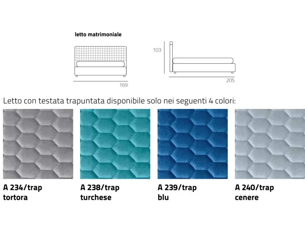 Outlet Letto matrimoniale Febo con un ribasso del 37% Letti