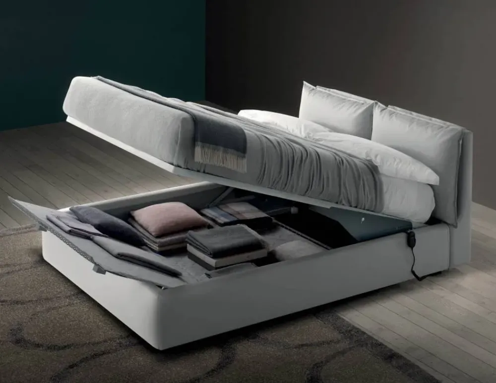 Letto matrimoniale imbottito Quiet di Bside. Ribasso IMPERDIBILE!^Samoa Outlet