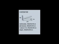 Nefi Letto matrimoniale moderno Quarzo a prezzo scontato- Letti