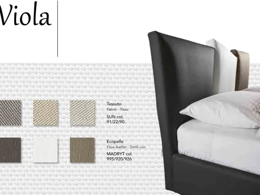 Letto matrimoniale moderno Viola Stilfar scontato 18%^Stilfar Italia Sale