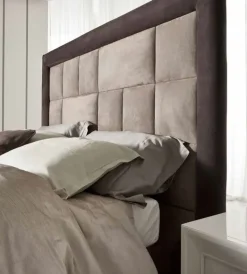 Sale Letto matrimoniale moderno Letto scamosciato   a prezzo scontato Letti