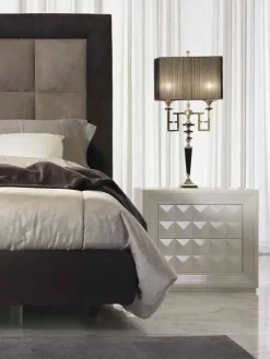 Sale Letto matrimoniale moderno Letto scamosciato   a prezzo scontato Letti