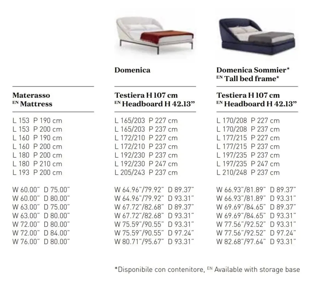 Letto matrimoniale moderno Domenica a prezzo scontato Letti