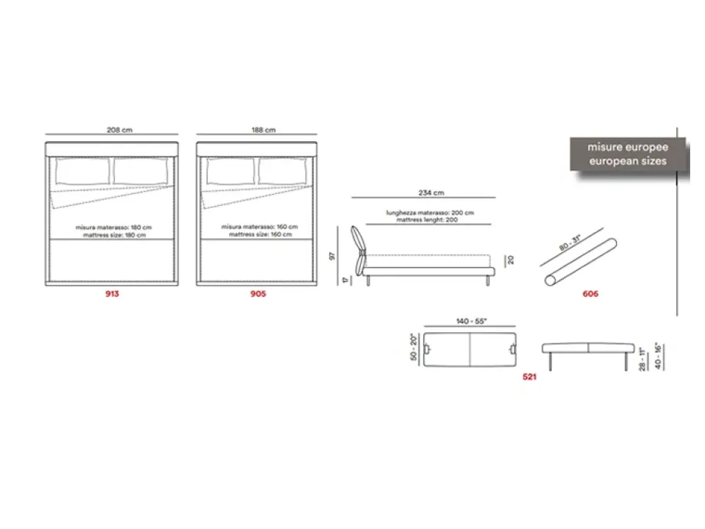 Max Divani Letto matrimoniale moderno Nel bed a prezzo ribassato- Letti