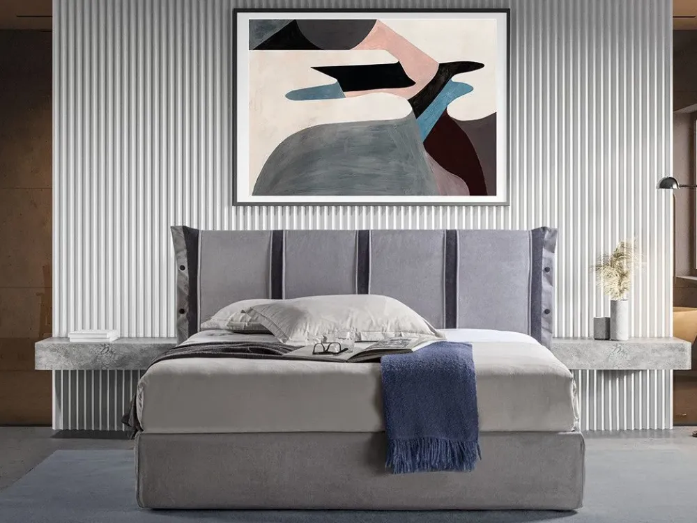 Letto matrimoniale moderno Q a prezzo ribassato^Crippa Salotti Outlet