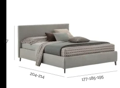 V&nice Letto matrimoniale Sander con uno sconto IMPERDIBILE- Letti