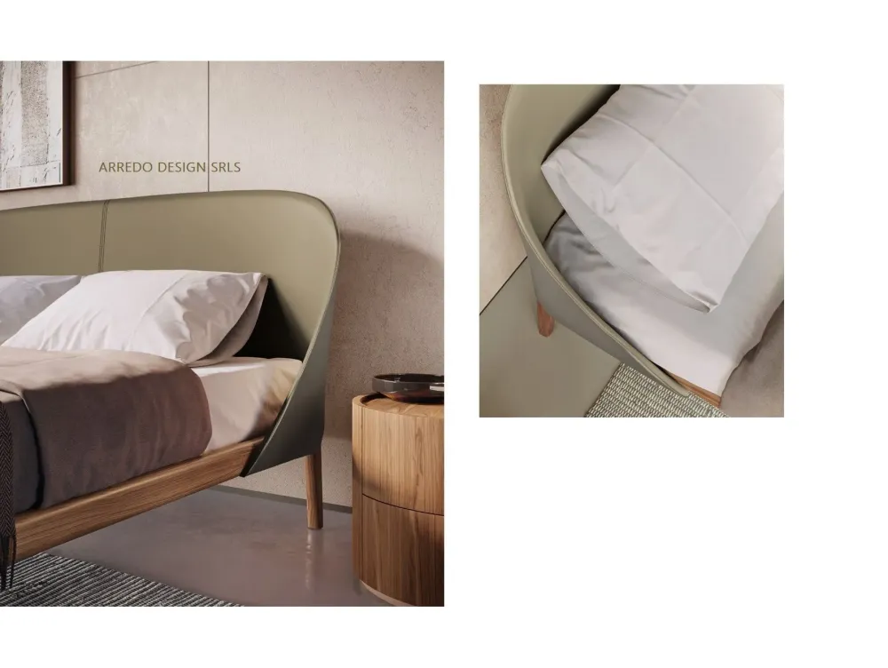 Dall'Agnese Letto matrimoniale Tamago * con uno sconto IMPERDIBILE- Letti